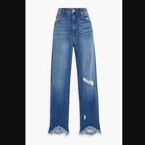 Jonathan Simkhai River distressed high-rise straight-leg jeans (size 24)
